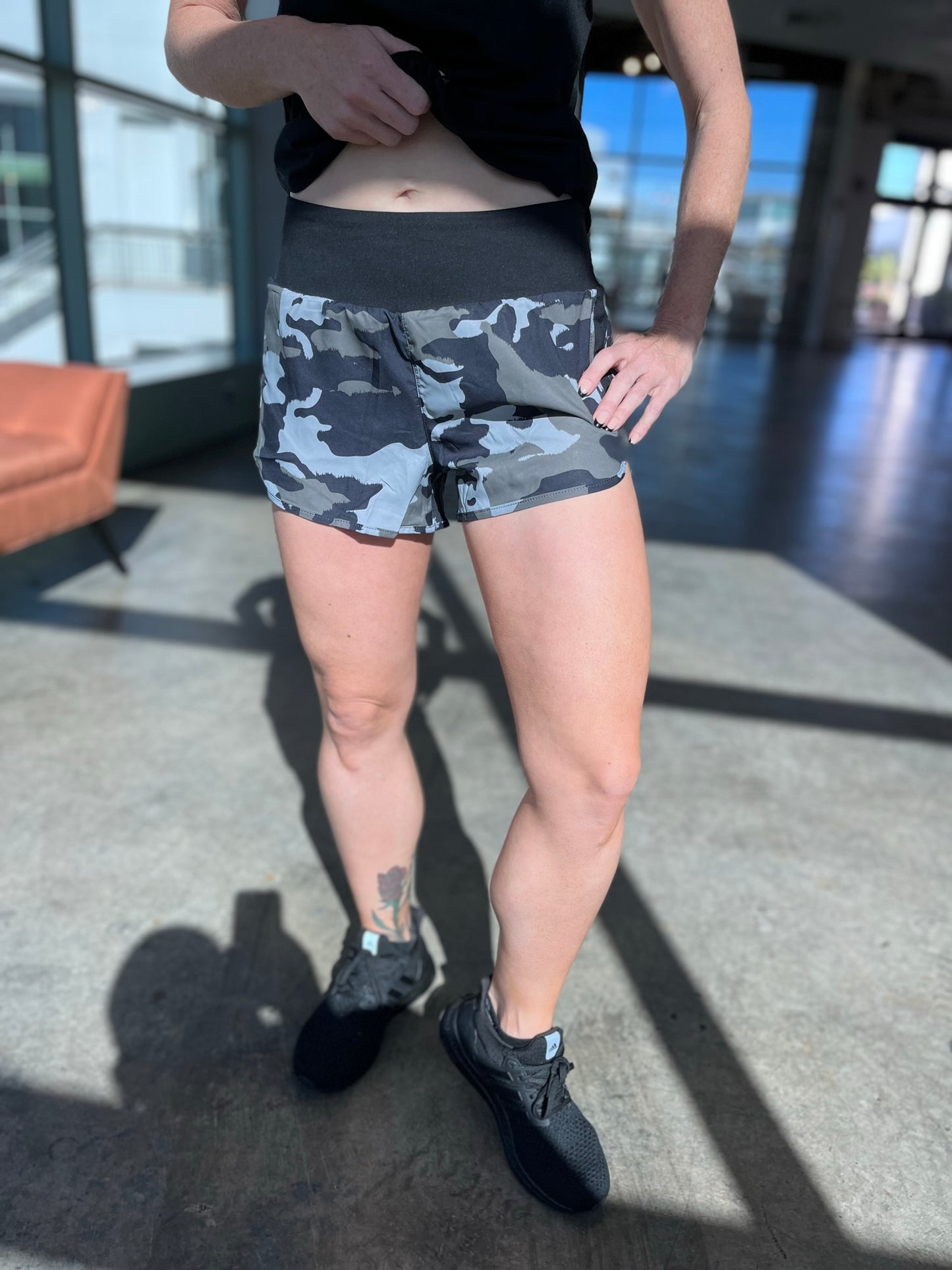 Fall 2023 Jungle Camo Active Shorts
