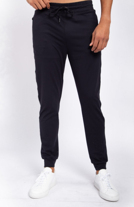 Men's Cuffed Joggers with Zipper Pockets