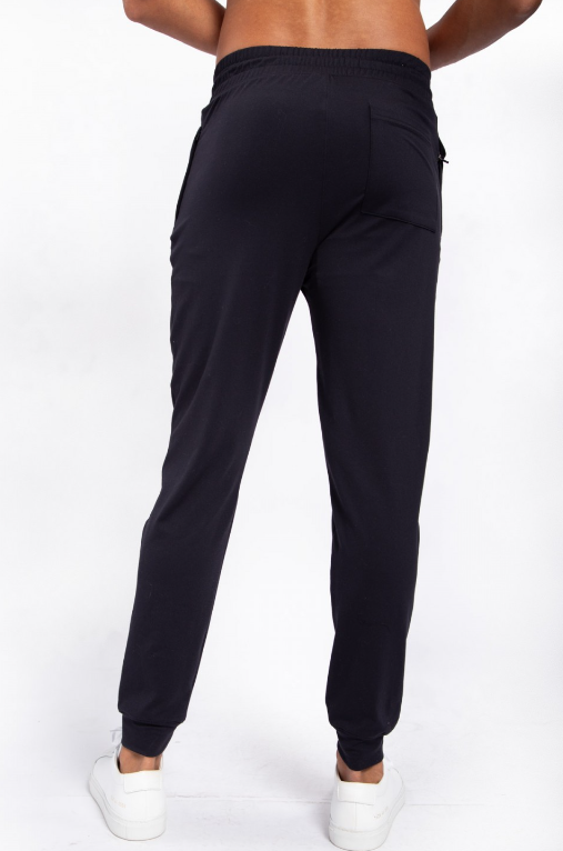 Men's Cuffed Joggers with Zipper Pockets