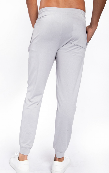 Men's Cuffed Joggers with Zipper Pockets