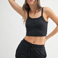 Brushed Cropped Henley Cami Top