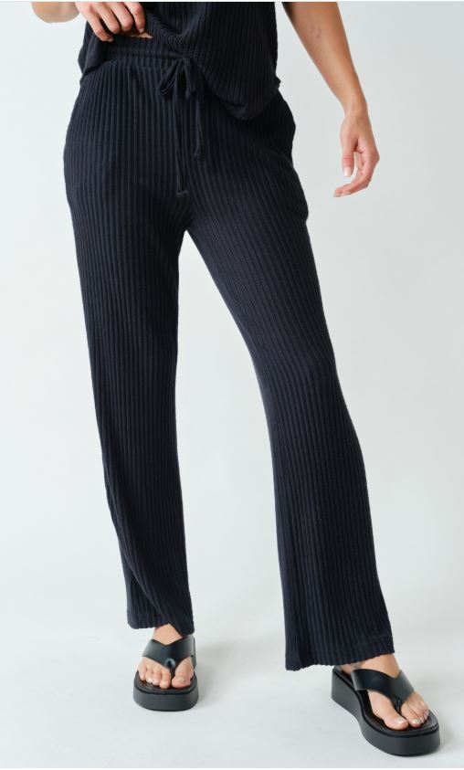 Ribbed Wide Leg Lounge Pants